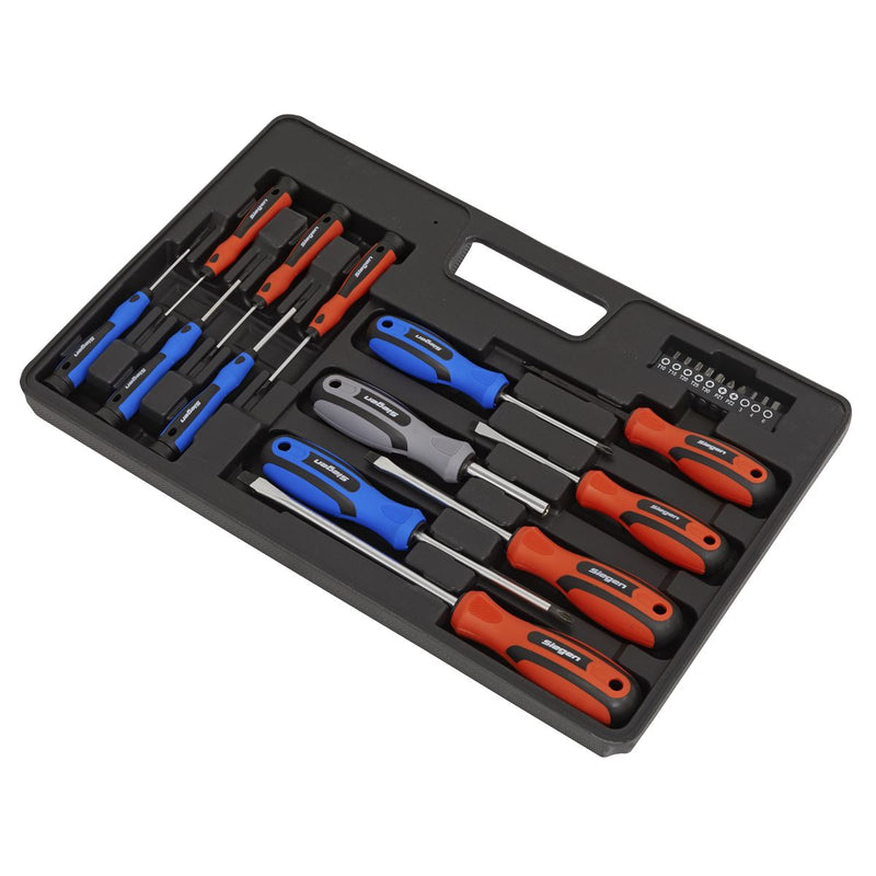 Sealey Soft Grip Screwdriver & Bit Set 23pc S0598 Siegen by Sealey - Dynamic Drive