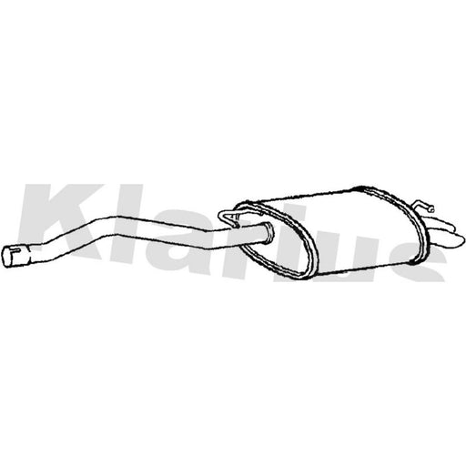 Klarius Box With Tail Pipe Rear fits VW Multivan 2003-2009 2.5