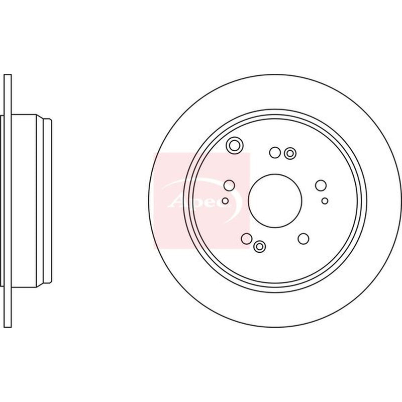 Apec 2 x Solid Brake Discs fits Honda Cr-V 2001-2007 2.0 2.2