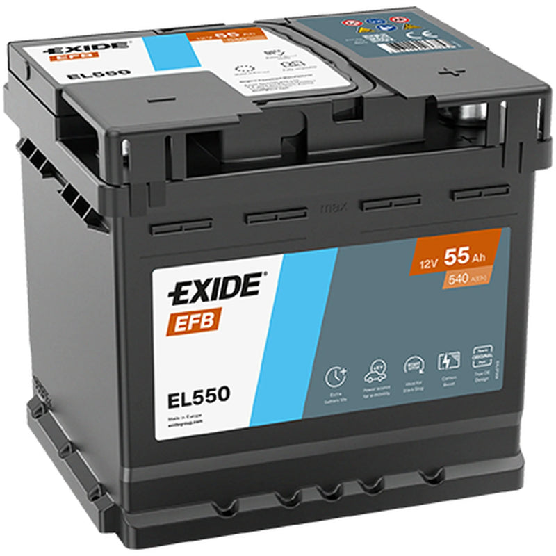 Exide Battery 12V 55Ah 540A EL550