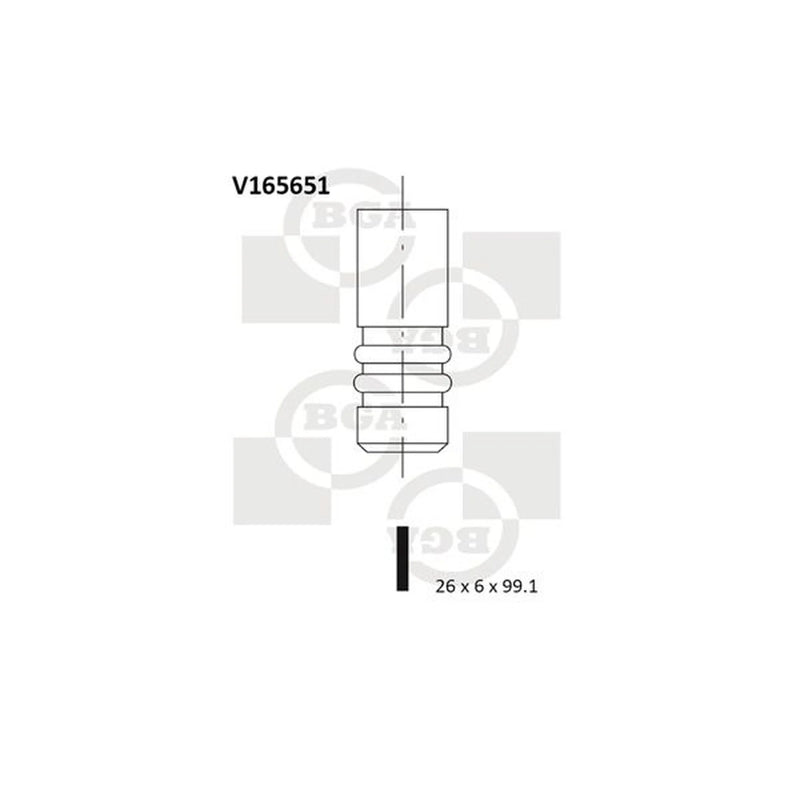 BGA Engine Exhaust Valve 26mm Head V165651