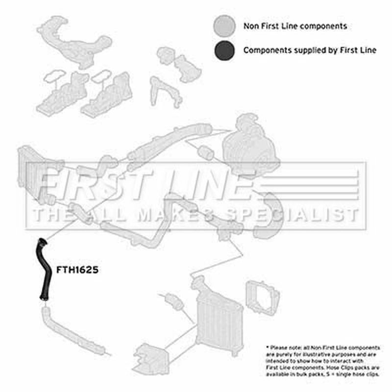 First Line Intercooler Turbo Charge Air Hose fits Audi Q7 2006-2015 3.0 4.2