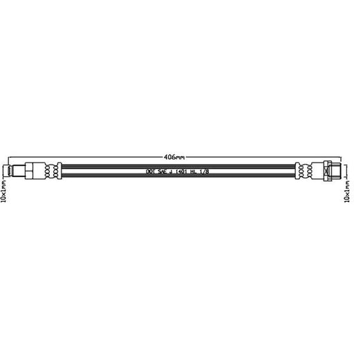 Juratek Brake Hydraulic Hose Line Front fits Mercedes-Benz C-Class 1993-2008