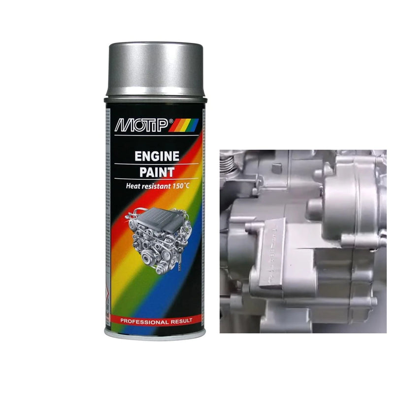Motip Aluminium Silver Car XHT Engine Spray Paint Heat Resistant 150??C - M04093