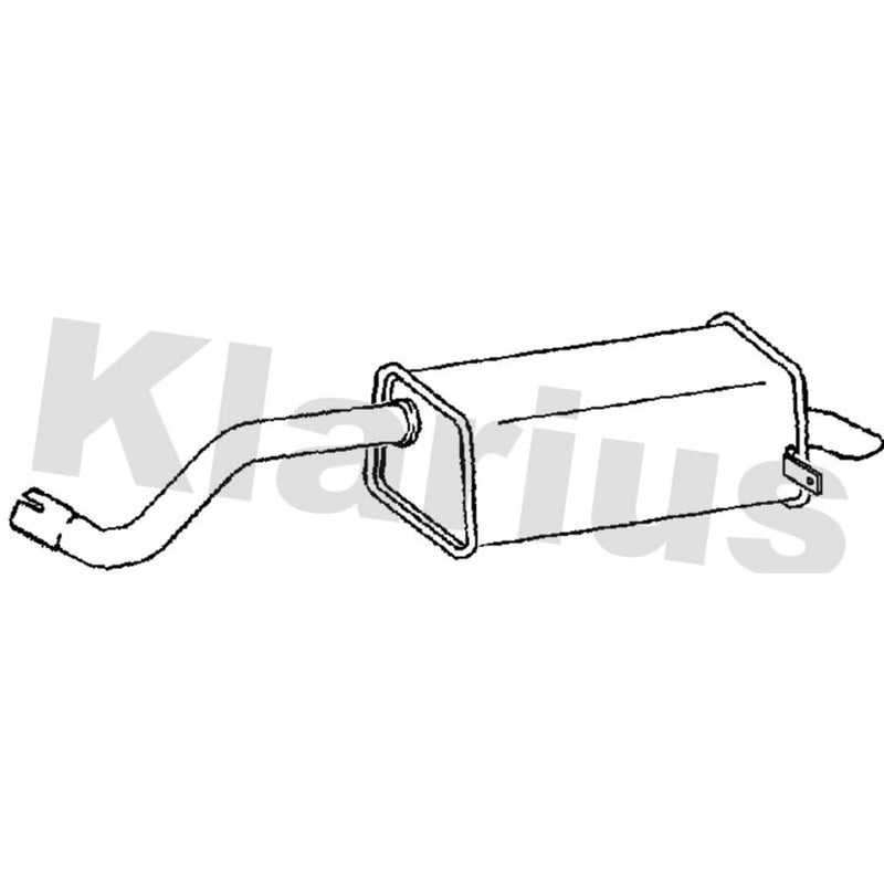 Klarius Box With Tail Pipe Rear fits Renault Clio III 2005-2014 1.2