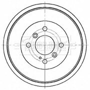 Borg & Beck Brake Drum Assembly Rear BBR7267