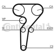 Continental CTAM Timing Belt Cambelt 168 Teeth fits Alfa Romeo 145 1995-2001