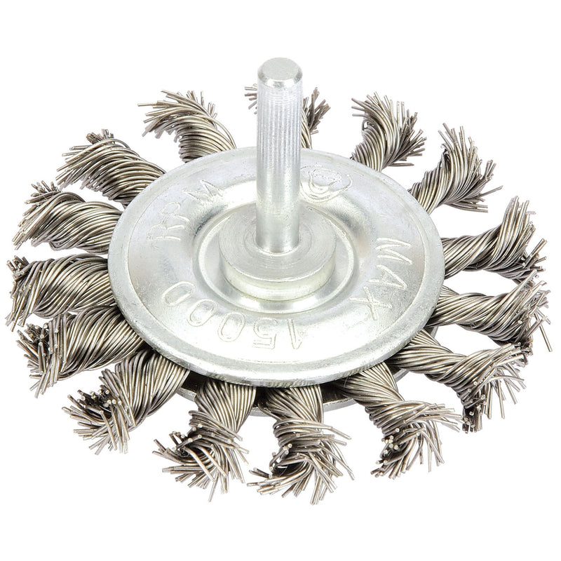 Draper Steel Twist-Knot Wire Wheel Brush, 75mm 41434 Draper - Dynamic Drive