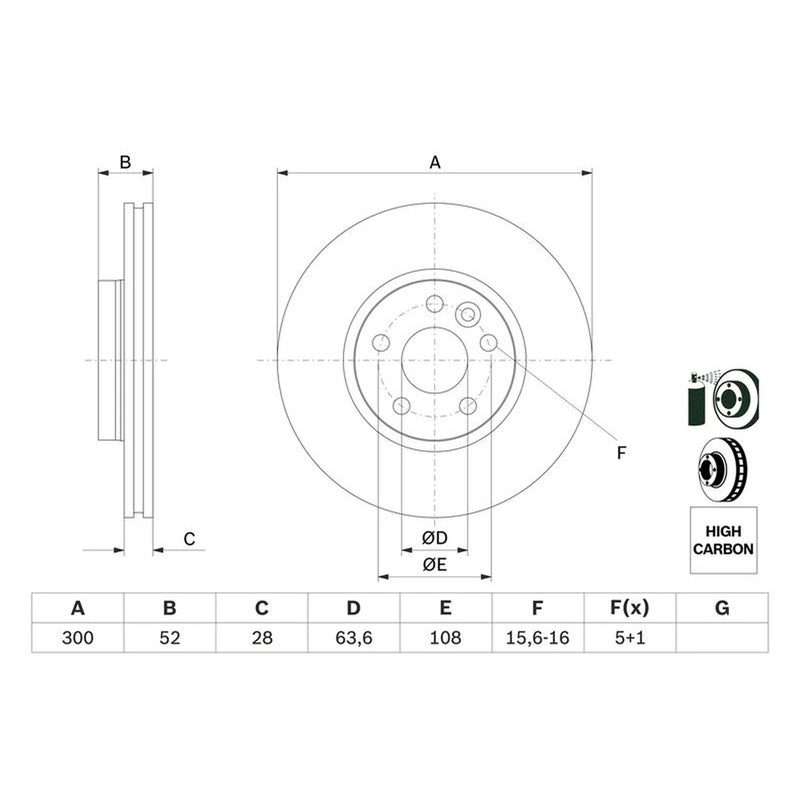 Bosch Front Brake Discs & Pads fits Land Rover Range Rover Evoque 2011-2019