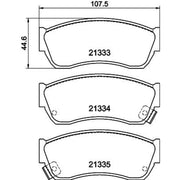 Mintex Front Brake Pad Set fits Geo Metro 1988-1998 1.0 1.3