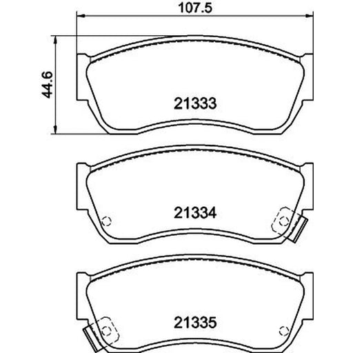 Mintex Front Brake Pad Set fits Geo Metro 1988-1998 1.0 1.3