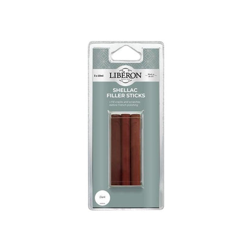 Liberon Shellac Filler Sticks Dark (3 Pack) Liberon - Dynamic Drive