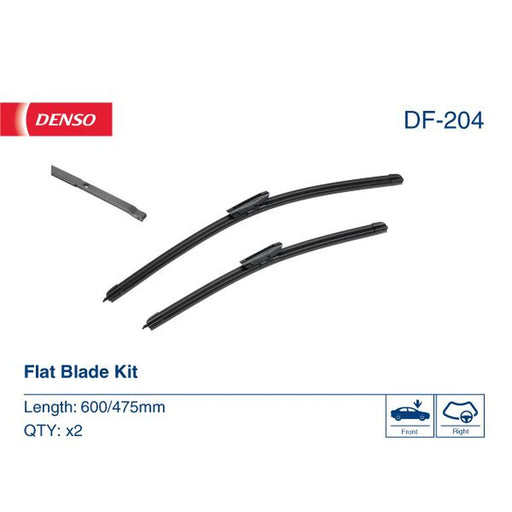 Denso 2 x Front Wiper Blades fits Citroën C4 Cactus 2014-2018 1.2 1.5 1.6