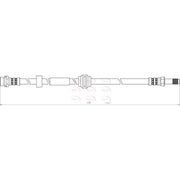 Apec Brake Hydraulic Hose Line Front HOS3796