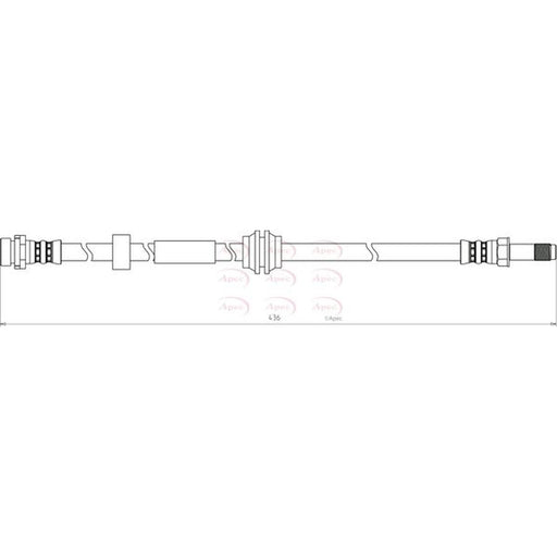 Apec Brake Hydraulic Hose Line Front fits Ford C-Max 2007-2010 1.6 1.8 2.0