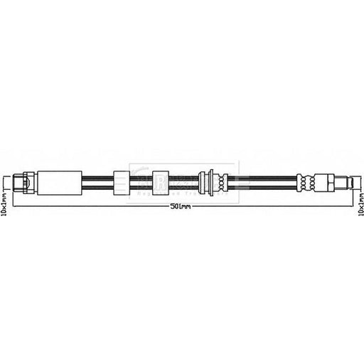 Borg & Beck Brake Hydraulic Hose Line Front Right BBH8373