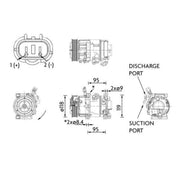 Mahle Air Conditioning Compressor fits Hyundai I20 II 2014-2021 1.2