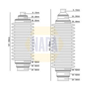NAPA Steering Bellow Kit Front fits Citroën Berlingo First 1996-2011 1.4 1.8