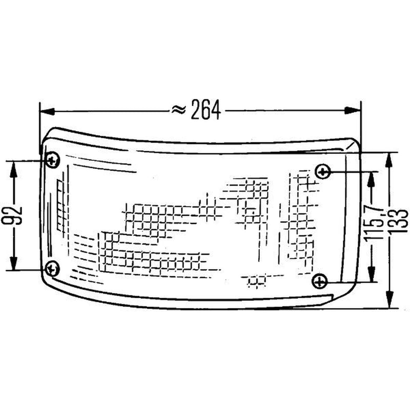Hella Rear Fog Light Lamp Unit Left fits Neoplan Centroliner 1998-2004