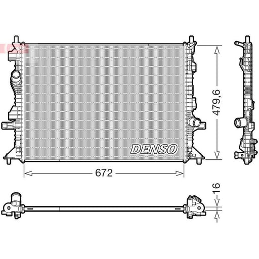 Denso Engine Radiator fits Ford Focus IV 2018-2025 1.0 1.5 2.0