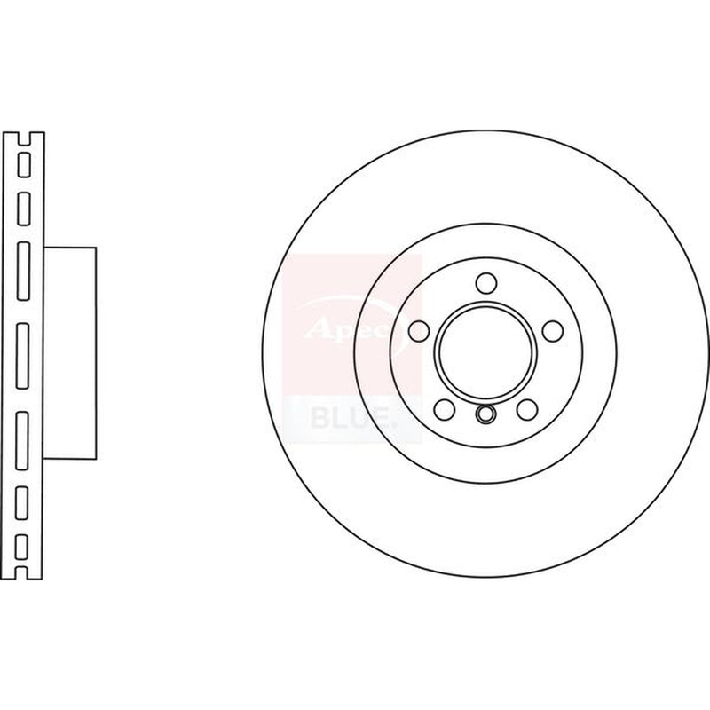 Apec 2 x Vented Brake Discs fits Land Rover Range Rover 2009-2012 4.4 5.0