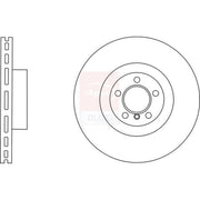 Apec 2 x Vented Front Brake Discs SDK6680