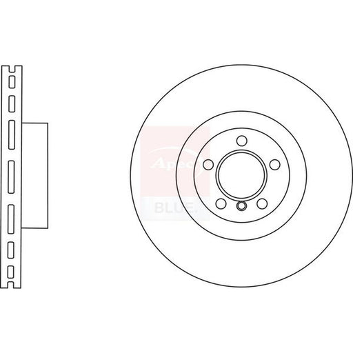Apec 2 x Vented Brake Discs fits Land Rover Range Rover 2009-2012 4.4 5.0