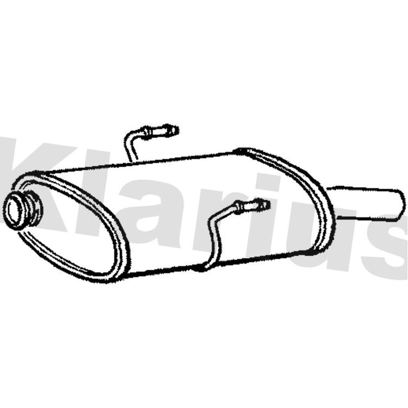 Klarius Box With Tail Pipe Rear fits Peugeot 406 2000-2004 1.8