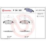 Brembo 4 x Front Brake Pad Set fits Ford Focus II 2009-2011 2.5
