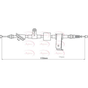 Apec Handbrake Cable Right Rear fits Alfa Romeo 159 2005-2012