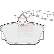 Apec Black Rear Brake Pad Set fits Seat Alhambra 2000-2010 1.9