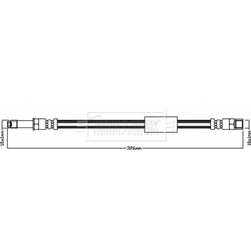 Borg & Beck Brake Hydraulic Hose Line Rear Right BBH8167