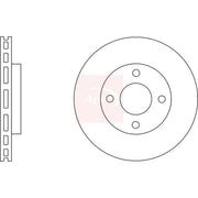 Apec 2 x Vented Brake Discs fits Mitsubishi I 2006-2013 0.7