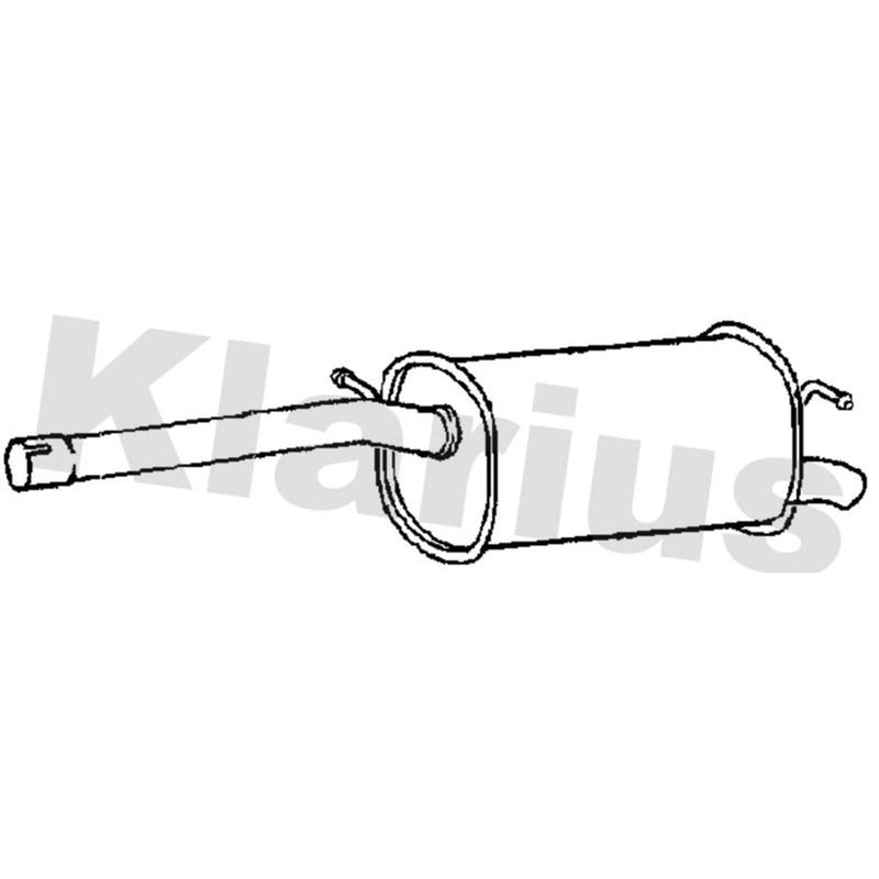 Klarius Box With Tail Pipe Rear fits VW Caddy Alltrack IV 2015-2020 2.0