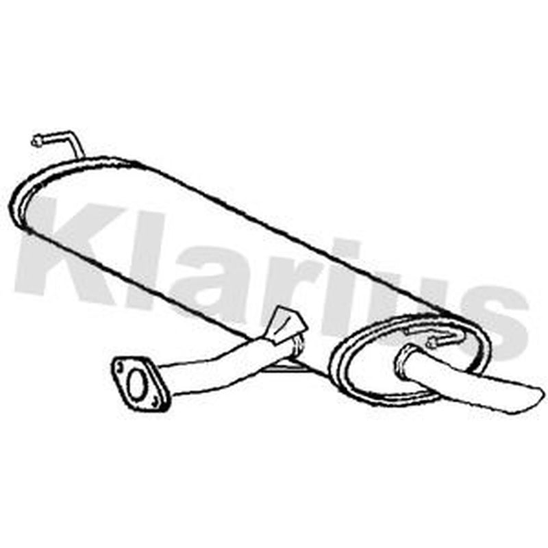Klarius Box With Tail Pipe Rear fits Nissan Qashqai II 2018 on 1.5