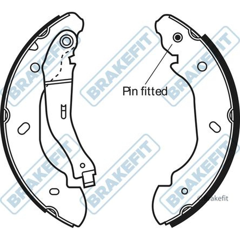 Apec Brake Shoe Set Axle Kit fits Ford Transit 2000-2014 2.0 2.2