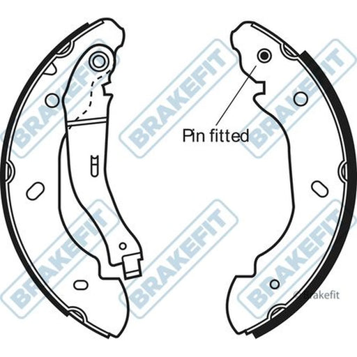 Apec Brake Shoe Set Axle Kit BSH1028