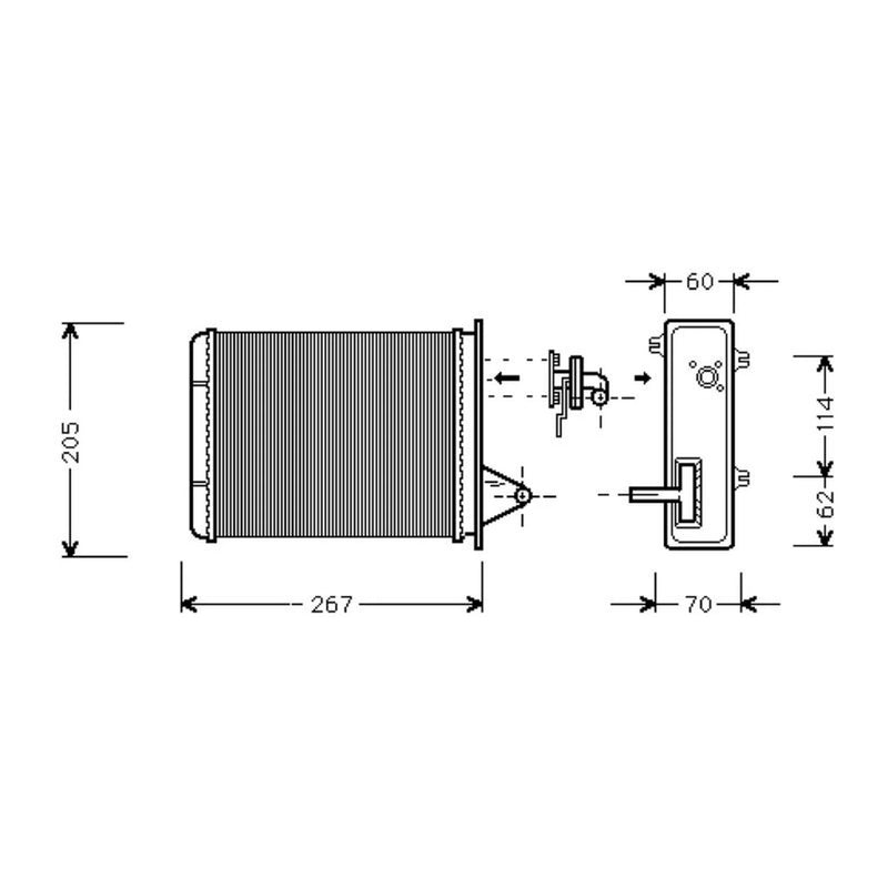 Valeo Heater Matrix Core Heat Exchanger 812283