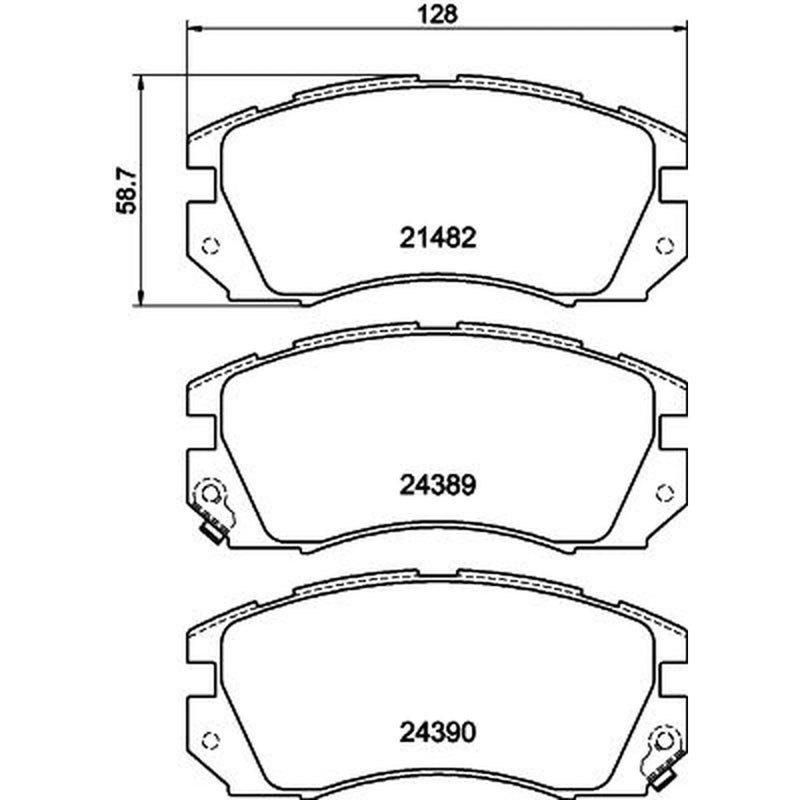 Mintex Front Brake Pad Set fits Subaru Impreza 1996-2000 2.0