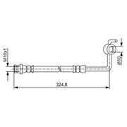 Bosch Brake Hydraulic Hose Line Rear Left fits Mazda MX-5 1990-2005 1.6 1.8