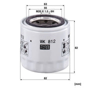 MANN-FILTER Fuel Filter Element fits Daihatsu Taft 1978-1985 2.5 2.8