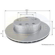 Comline Front Brake Internally Vented Discs & Pads fits BMW 1 2004-2011