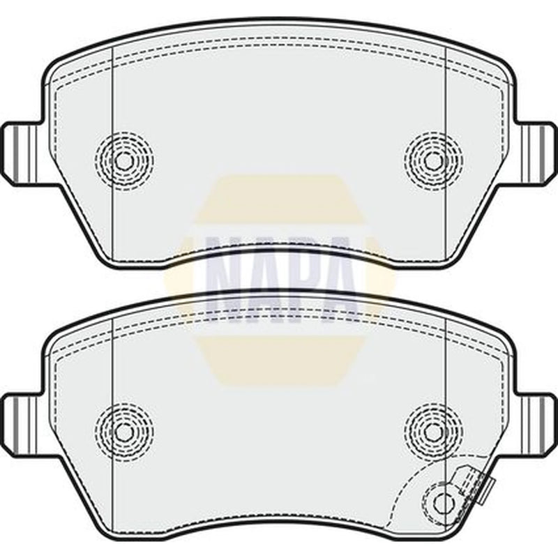 NAPA Front Brake Pad Set fits Opel Agila B 2008-2014 1.0 1.2 1.3