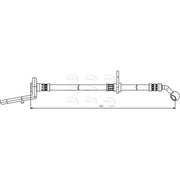 Apec Brake Hydraulic Hose Line Rear Right fits Honda Civic VIII 2005-2012