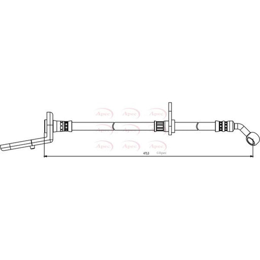 Apec Brake Hydraulic Hose Line Rear Right fits Honda Civic VIII 2005-2012