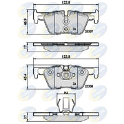 Comline Front & Rear Brake Discs & Pads fits BMW 1 Sports Hatch 2013-2019