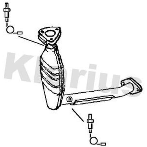 Klarius Catalyst Type Approved With Pipe Front fits Ford Focus I 1998-2004 1.8