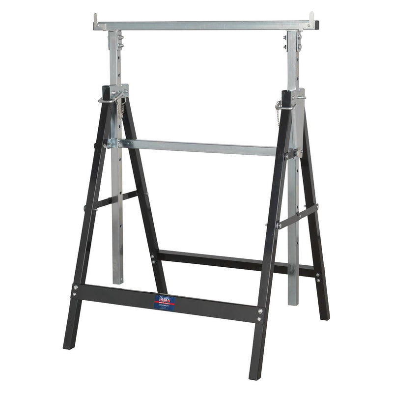 Sealey Fold Down Telescopic Trestle 200kg Capacity - Pair FDT32 Sealey - Dynamic Drive