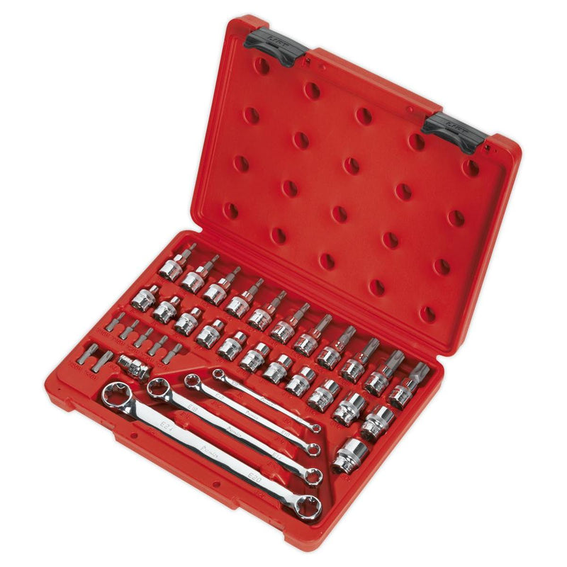 Sealey TRX-Star* Socket, Bit & Spanner Set 35pc 3/8"Sq Drive AK6198 Sealey - Dynamic Drive