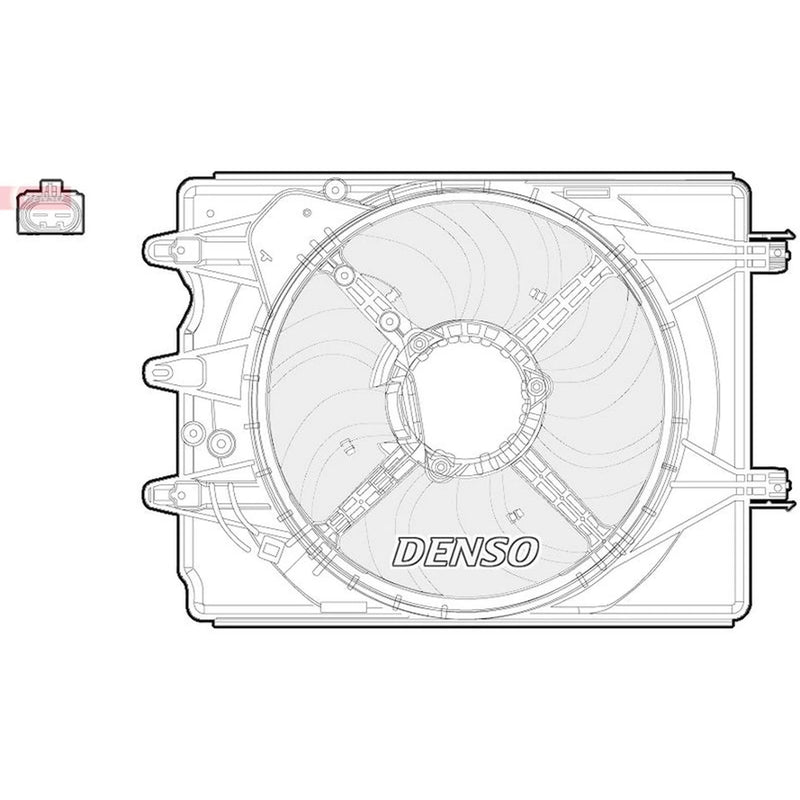 Denso Engine Cooling Fan fits Fiat 500L 2012 on 1.4